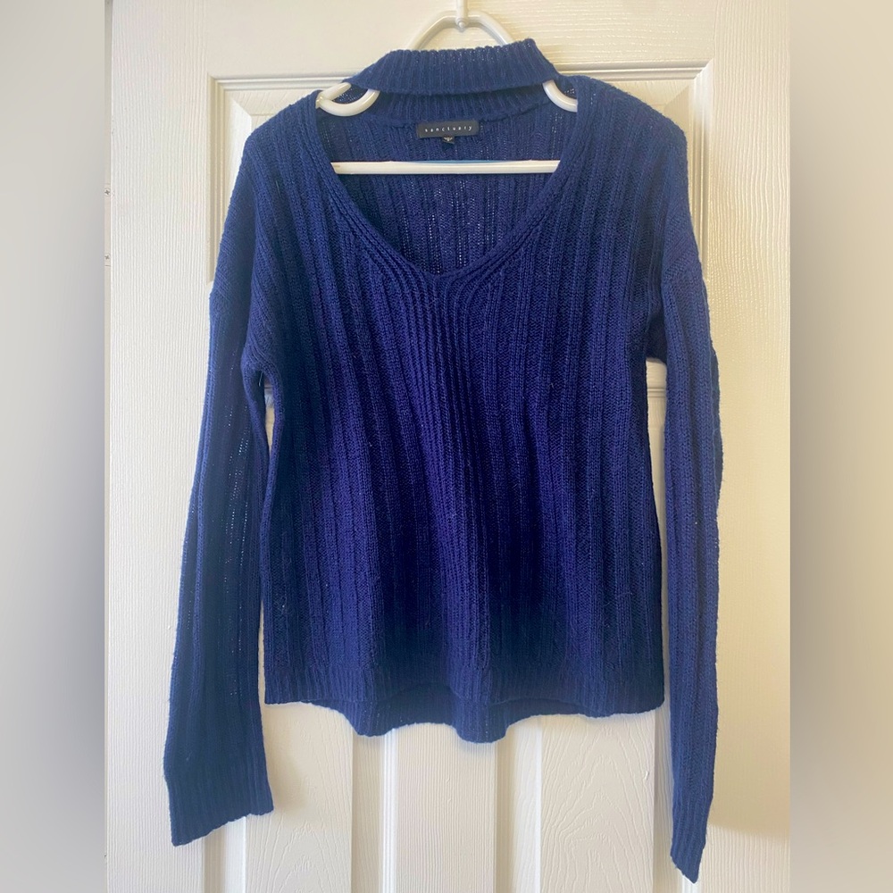 Navy choker neck sweater by Sanctuary